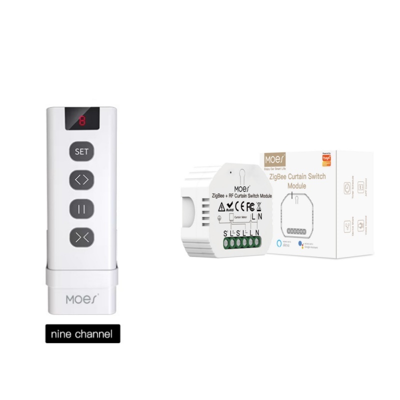 Smart Home Moes - MOES ZigBee Smart RF433 Vorhangschalter-Modul für