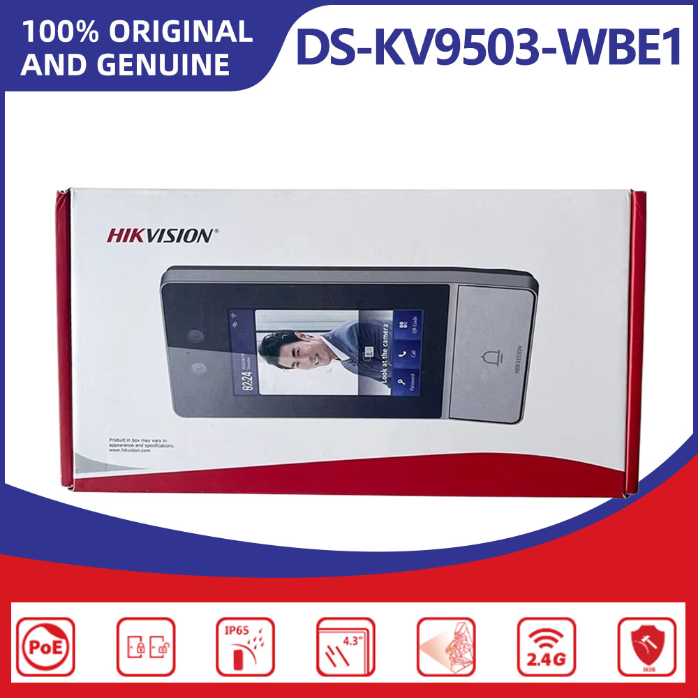 Smart Home Hikvision - Hikvision DS-KV9503-WBE1 Gesichtserkennungs-IP-Türstation für Villen mit