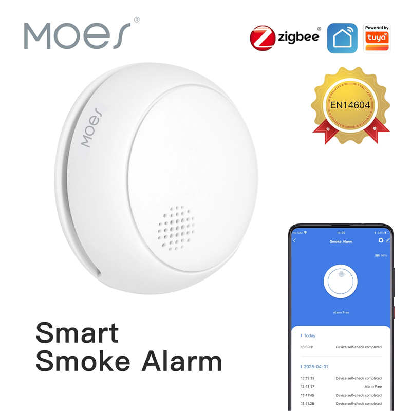 Smart Home Kitchen - MOES ZigBee Smart Kabelloser Rauchmelder mit