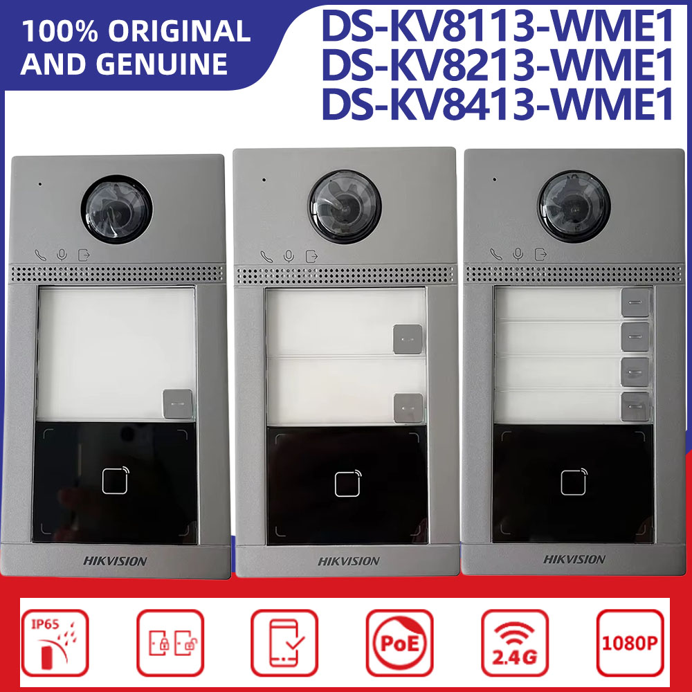 Smart Home Hikvision - Hikvision 1/2/4-Tasten Villa-Türstation DS-KV8113-WME1 DS-KV8213-WME1 DS-KV8413-WME1