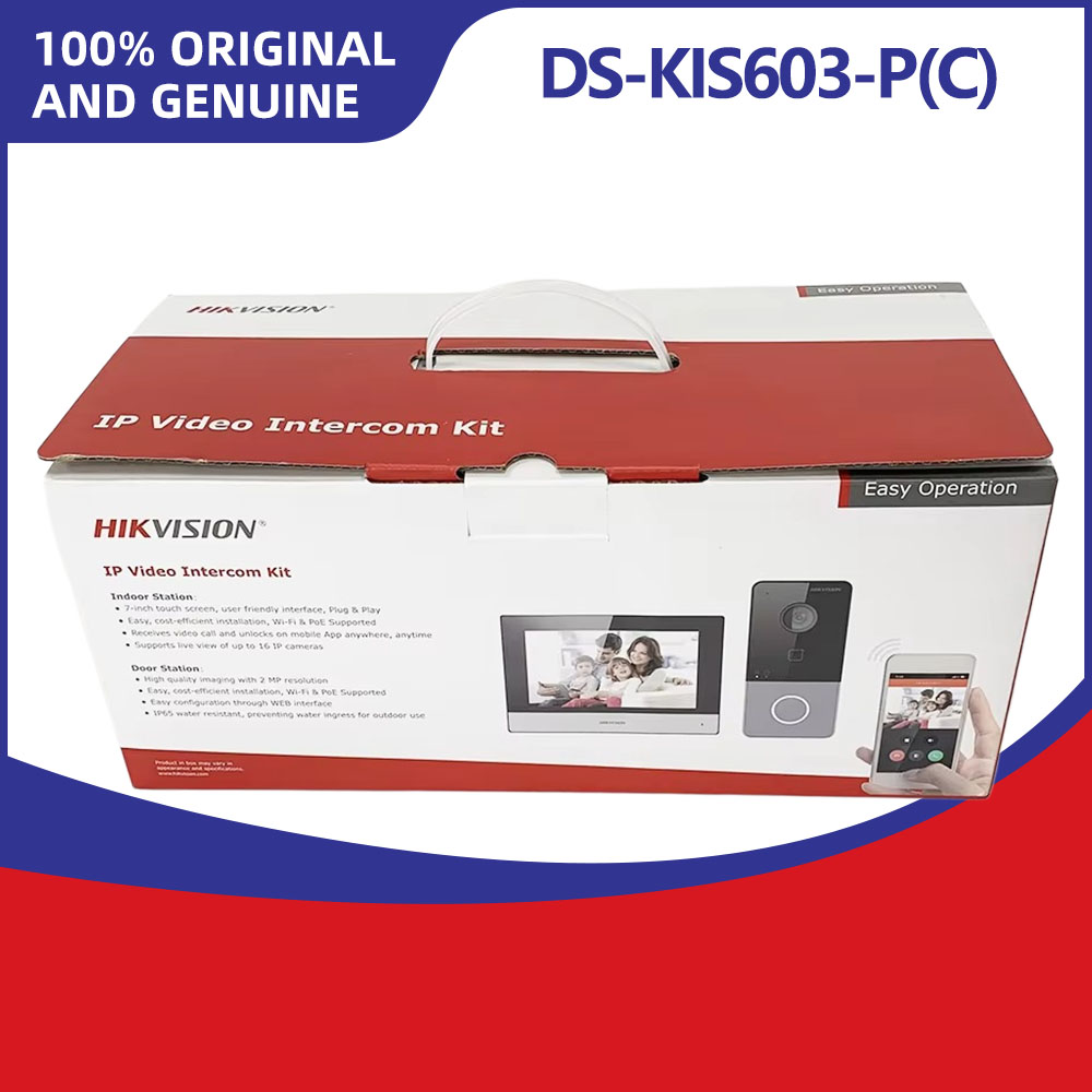 Smart Home Hikvision - Hikvision DS-KIS603-P IP-Video-Gegensprechanlage-Set inklusive DS-KV6113-WPE1(C) POE