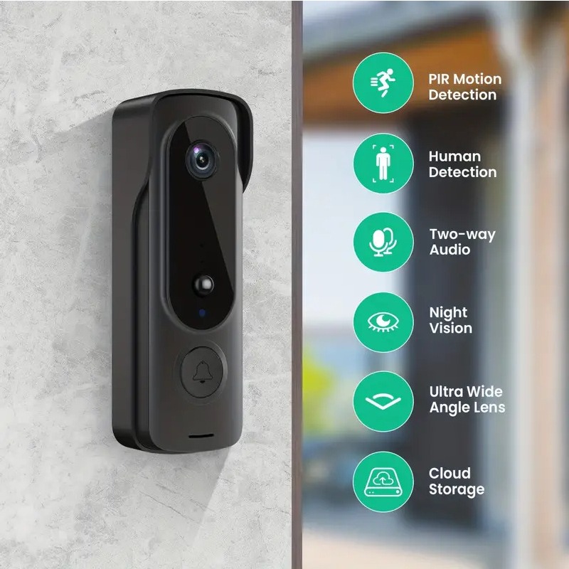 Smart Home Hub Apple - Outdoor Drahtlose Türklingel Solar Abdeckung 1080P
