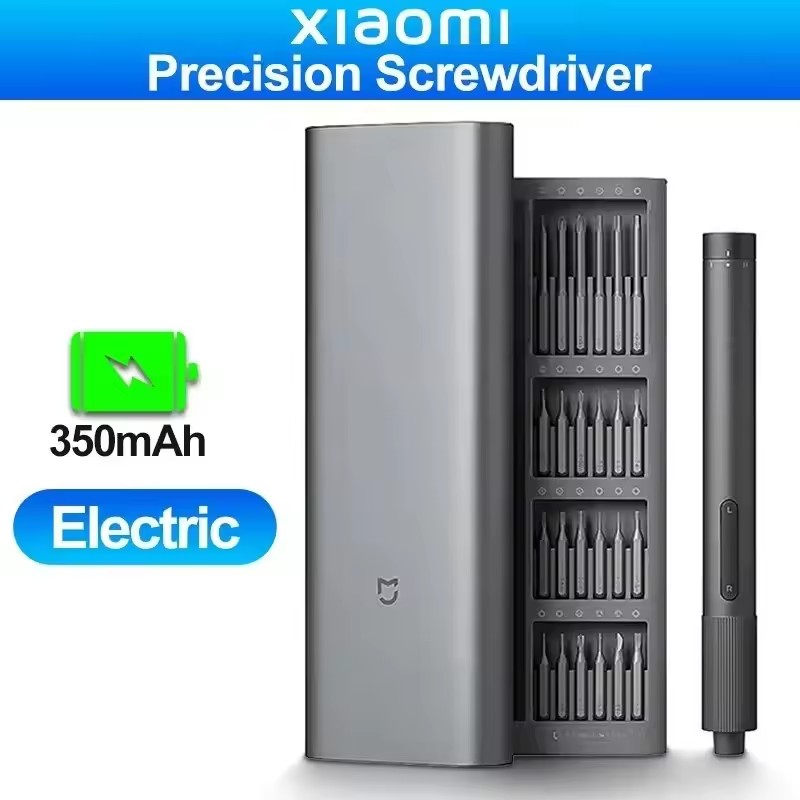 Smart Home Xiaomi Pc - Xiaomi Mijia Elektro-Präzisions-Schraubendreher-Magnet-Set mit 24-teiligen Schraubenköpfen,