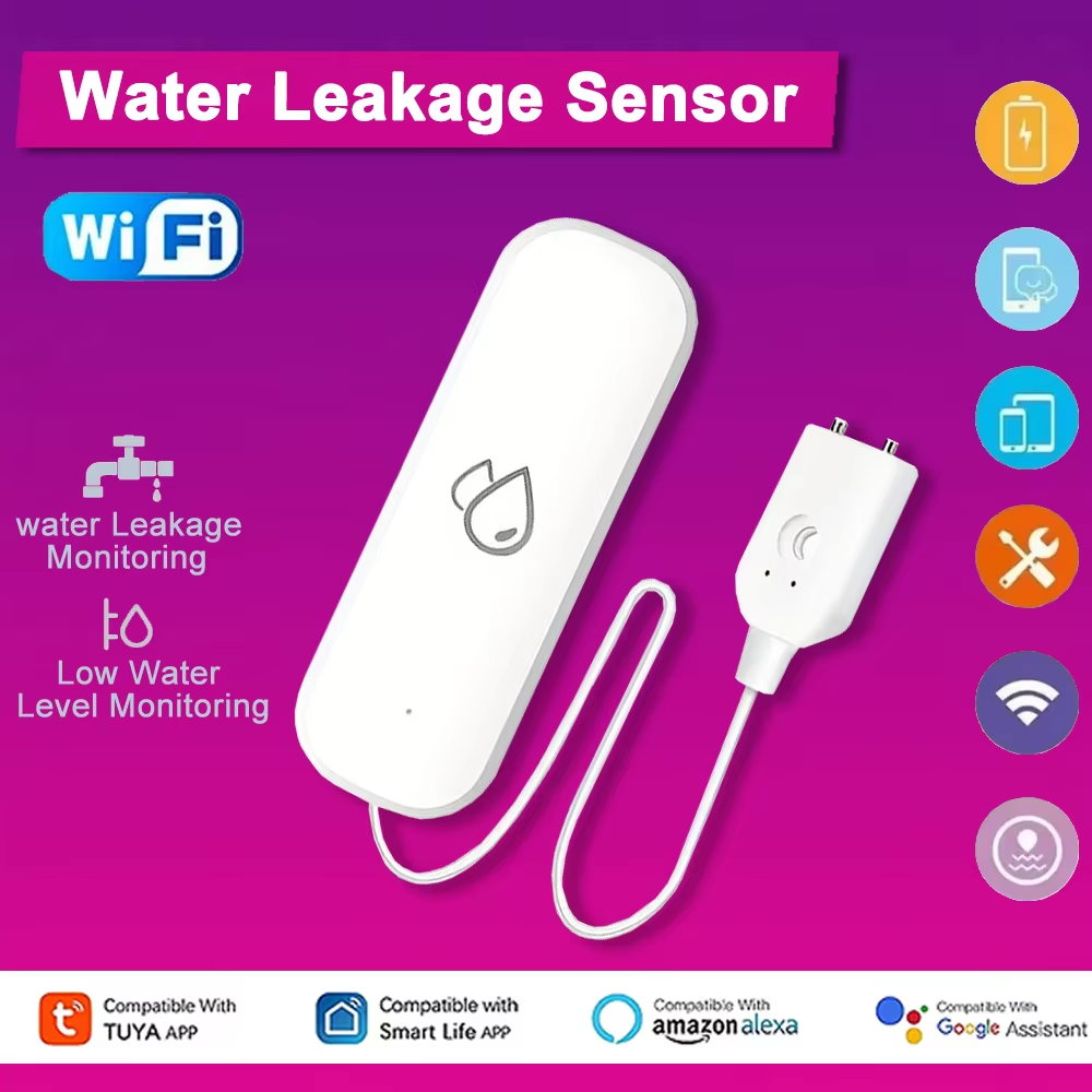 Wifi Water Leak Detector - Tuya WLAN-Wasserleck-Alarmsensor Smart Home Überflutungs- und