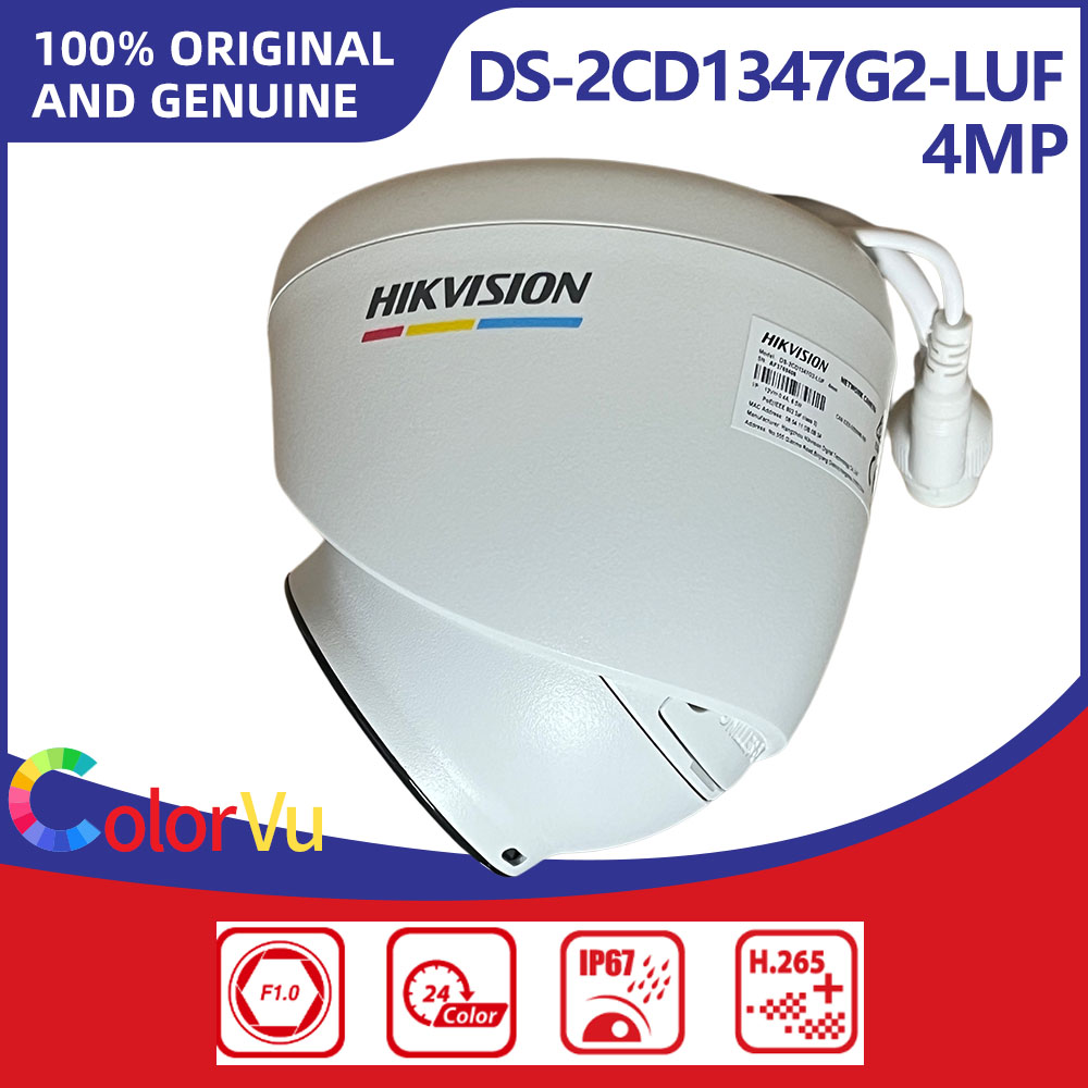 Smart Home Hikvision - Hikvision DS-2CD1347G2-LUF 4MP ColorVu Turret IP-Kamera,