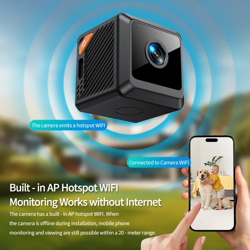 Smart Home Cctv - W02 1080P Mini-Sicherheitsschutz für Zuhause, Nachtsichtüberwachung,