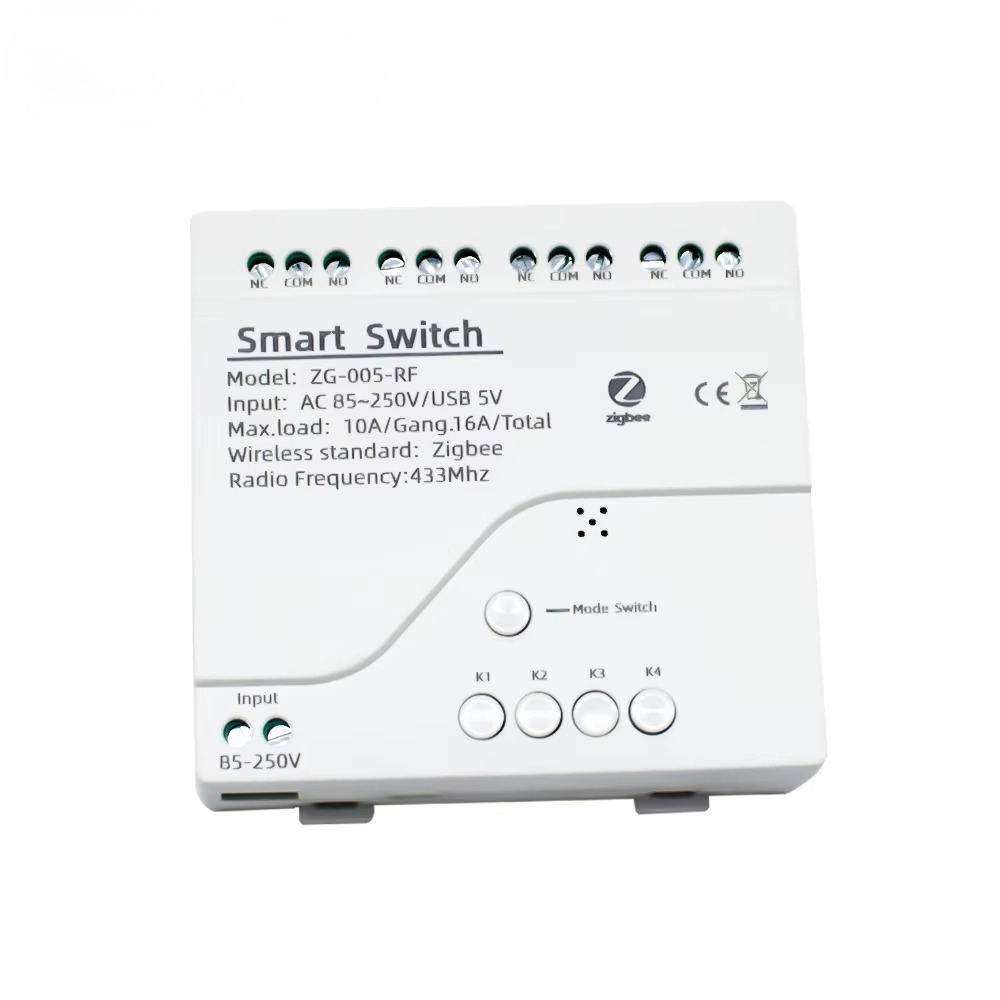 Smart Home Zigbee Gateway - Tuya 4-Kanal Zigbee Schaltrelais-Modul USB 5V
