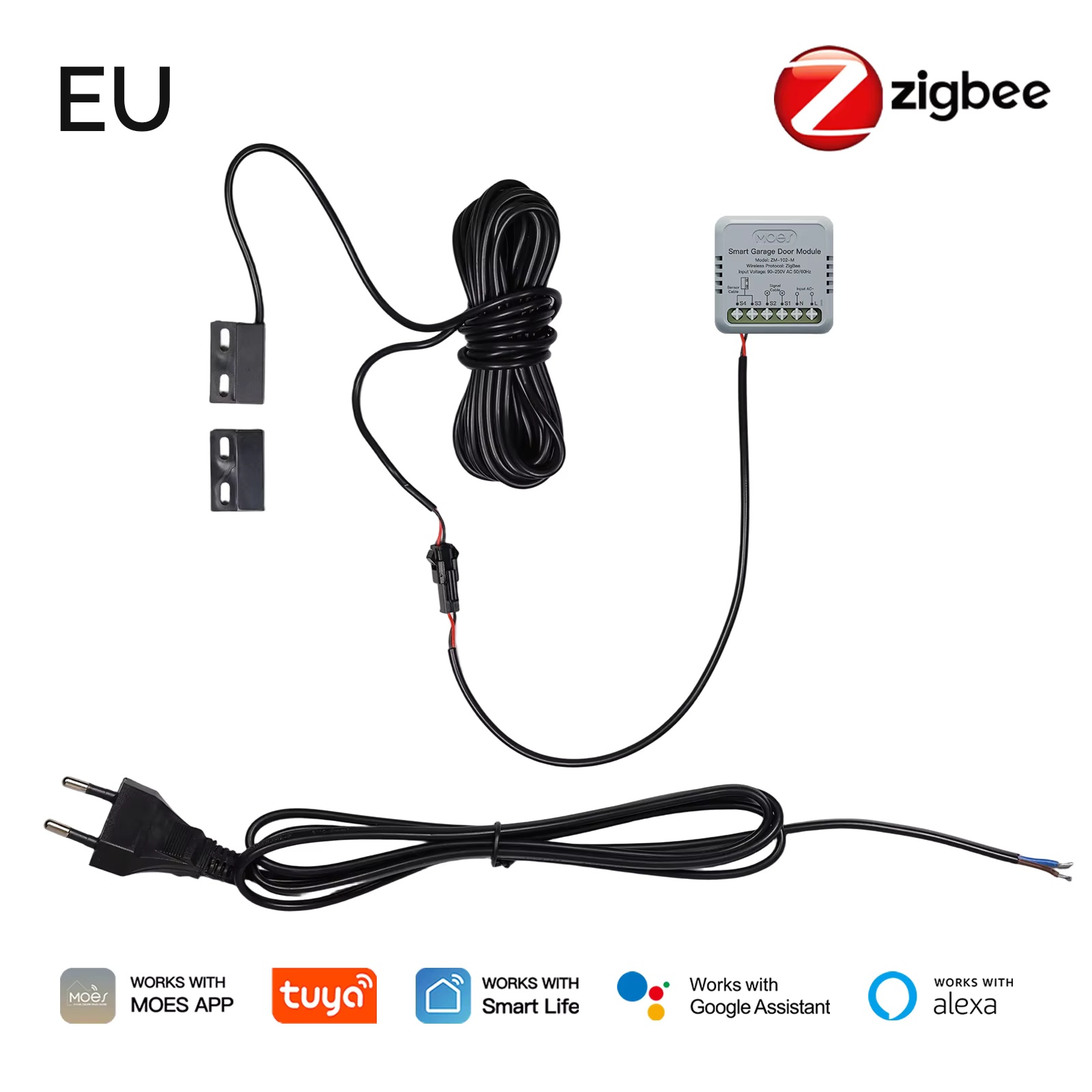 Smart Home Moes - MOES Zigbee Garagentor-Steuerungsmodul Kompatibel mit Tuya/Smart