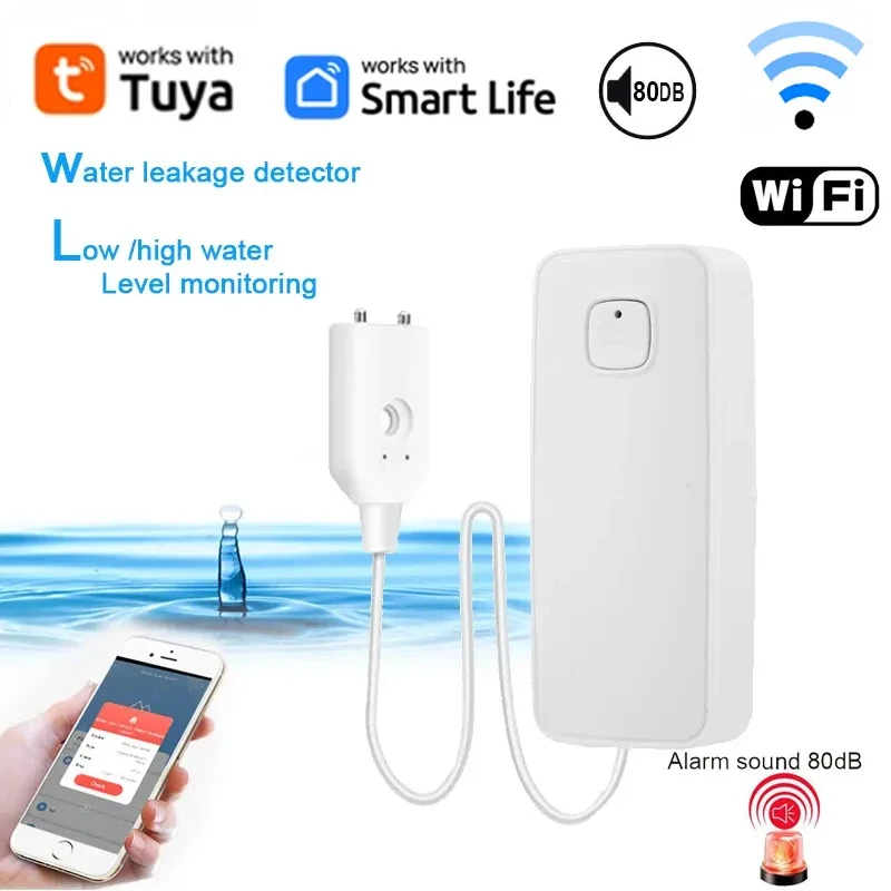 Smart Home Notifications - Tuya Smart Home WiFi Wasserleckdetektor Wasserstandsalarm