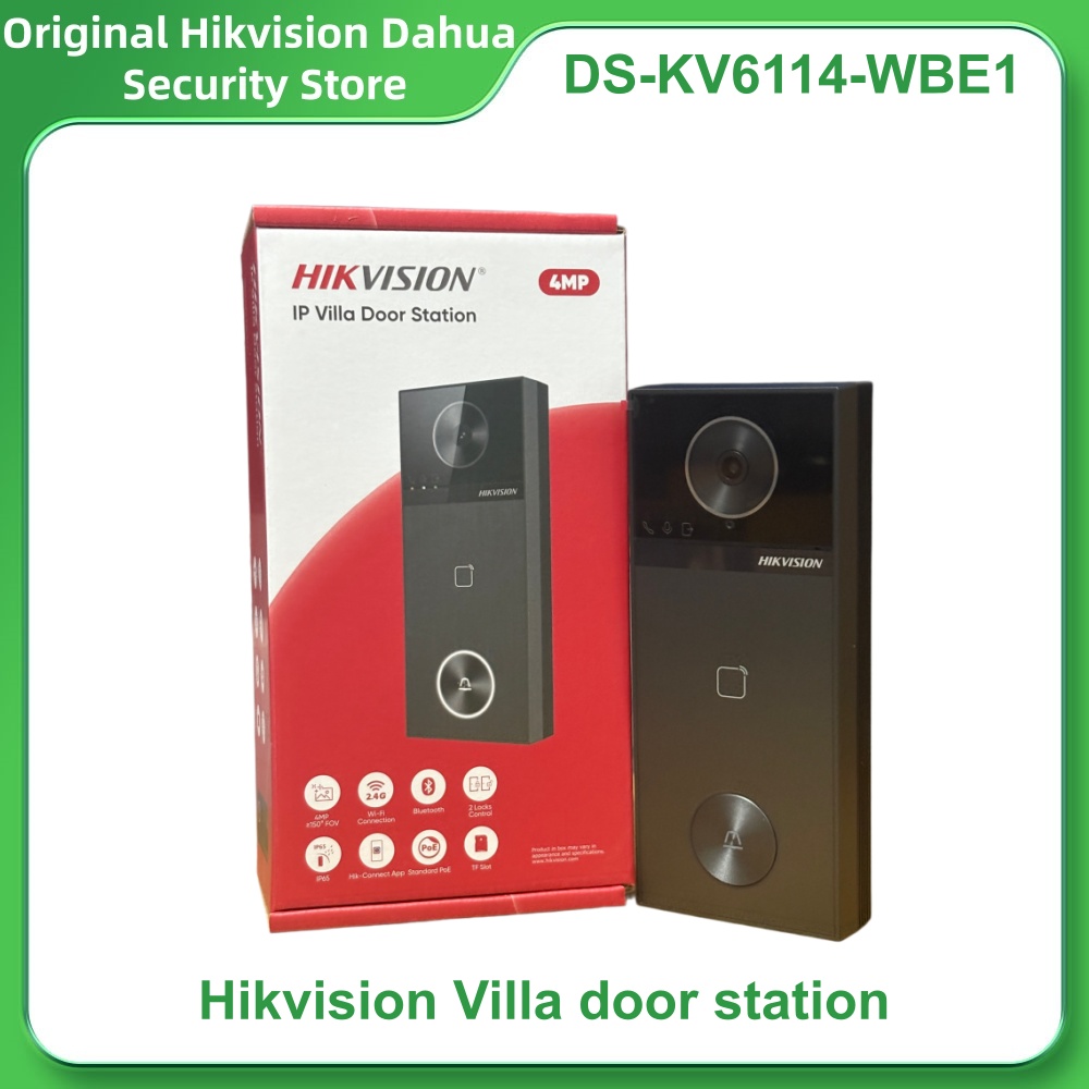 Smart Home Hikvision - Hikvision DS-KV6114-WBE1 DS-KV6114-MWBE1 4MP Villa-Türstation WiFi6