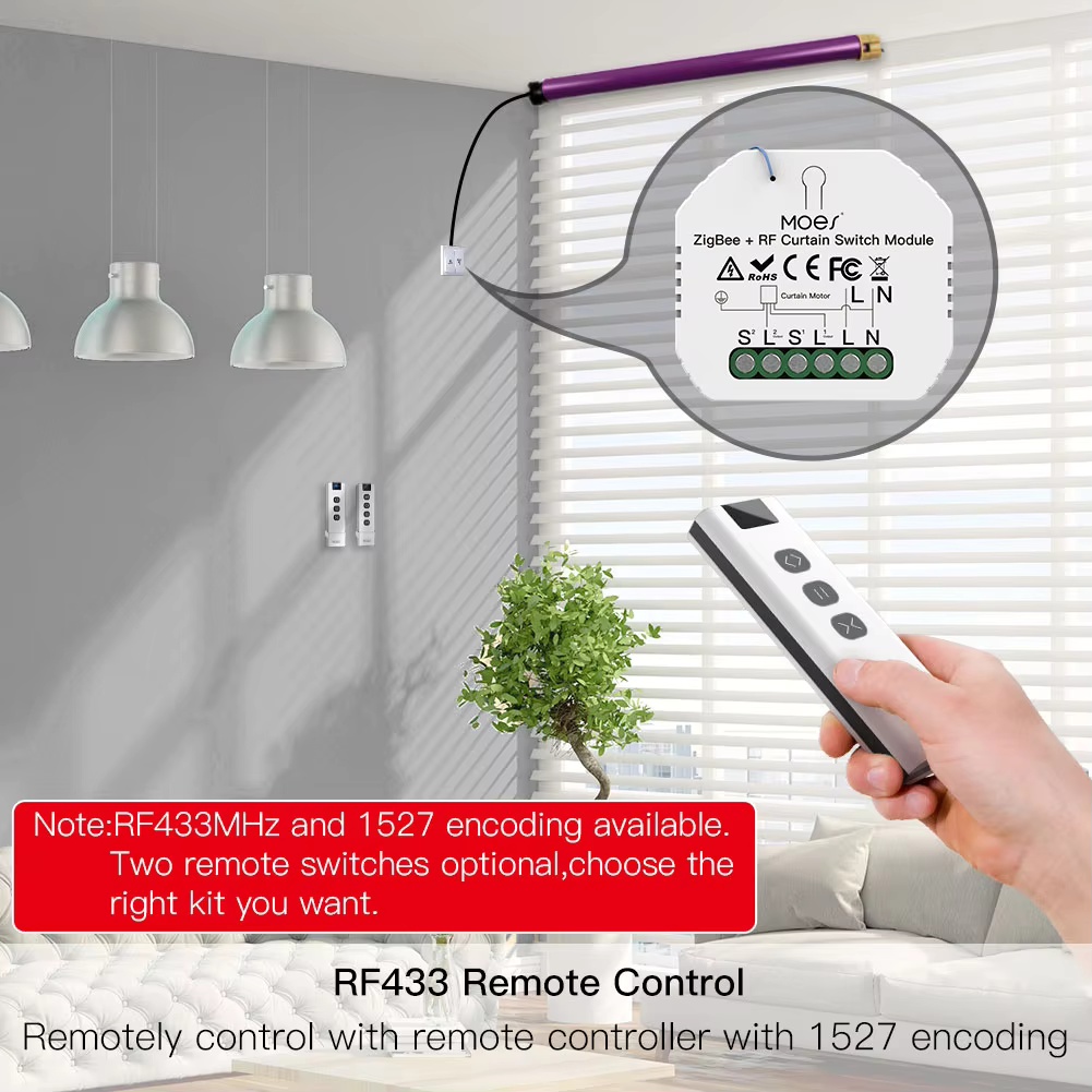 MOES ZigBee Smart RF433 Vorhan – Smart Home Moes Bewertung und Preis
