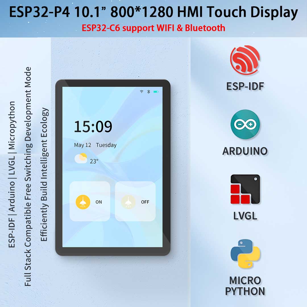 ESP32-P4 10,1 Zoll 800*1280 IP – Smart Home Arduino Bewertung und Preis