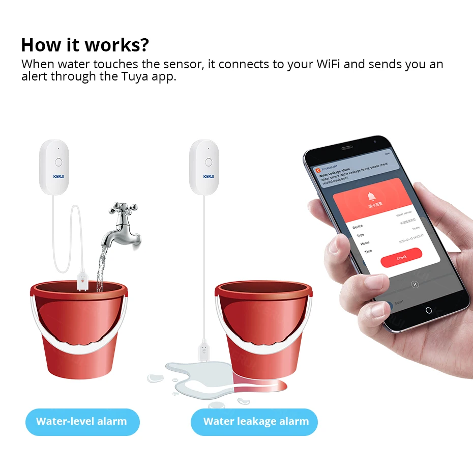 KERUI WiFi Wasser Sensor Smart – Smart Home Kitchen Bewertung und Preis