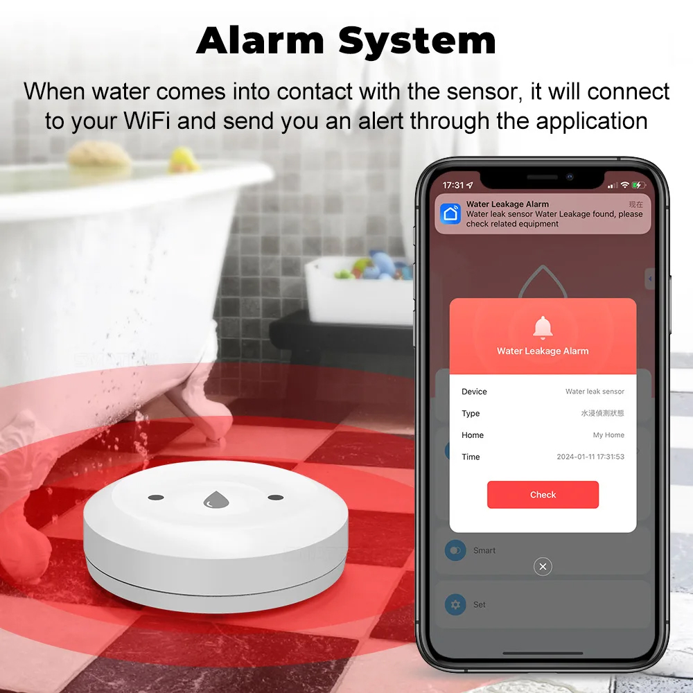 Tuya ZigBee Smart Wasser Immer – Wifi Water Leak Detector Bewertung und Preis