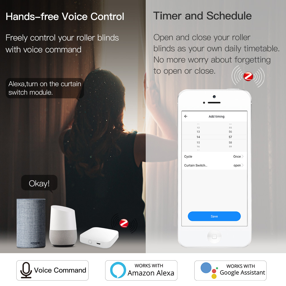 MOES ZigBee Smart RF433 Vorhan – Smart Home Blinds Bewertung und Preis
