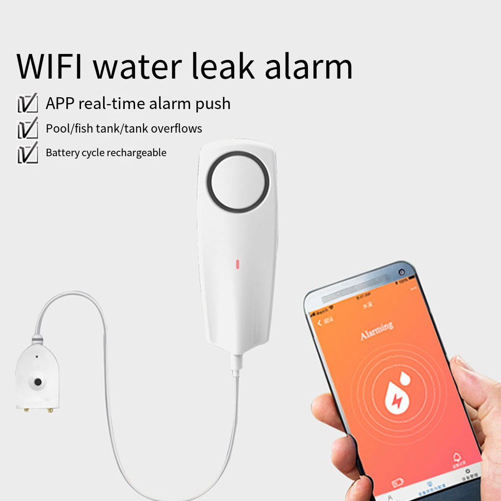 Weißer Wasserleckdetektor für  – Wifi Water Leak Detector Bewertung und Preis